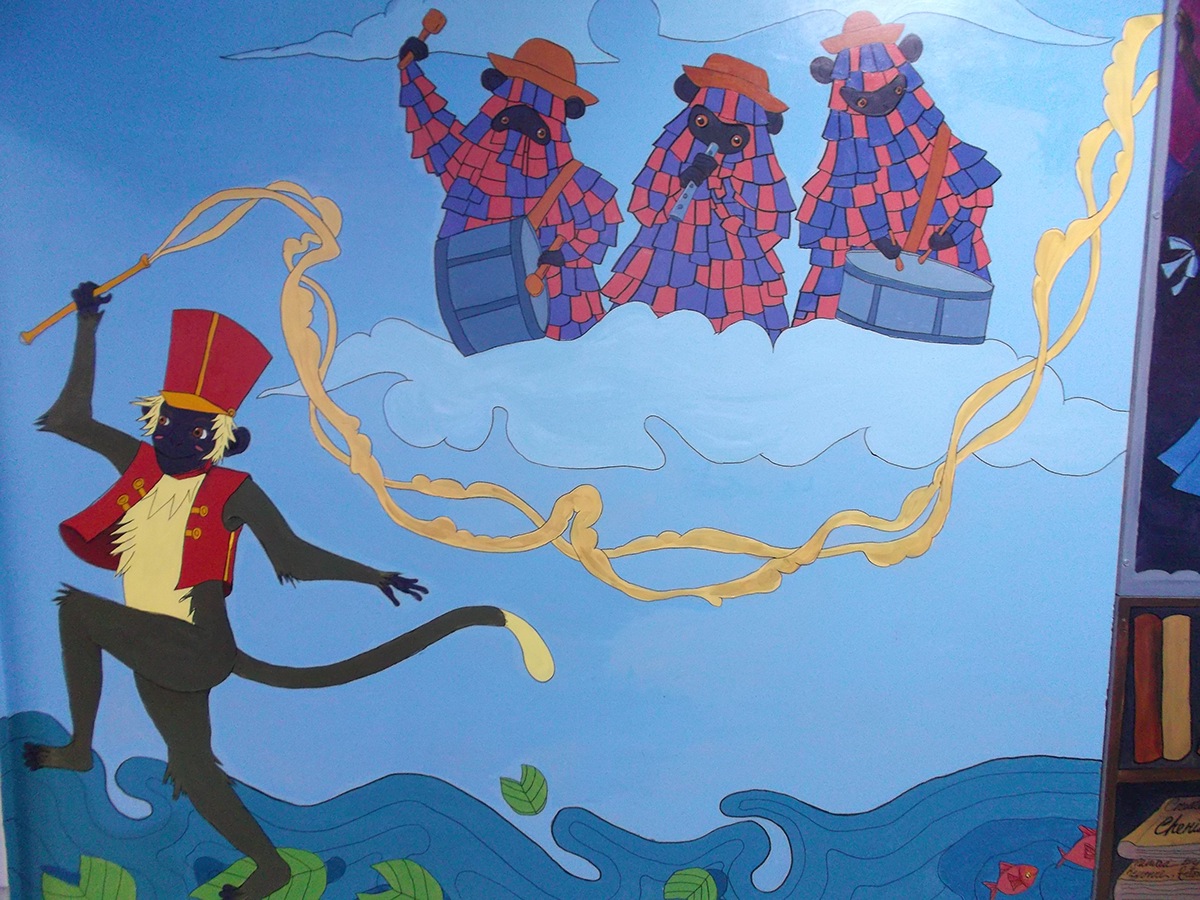 Mural children's mural Story Book