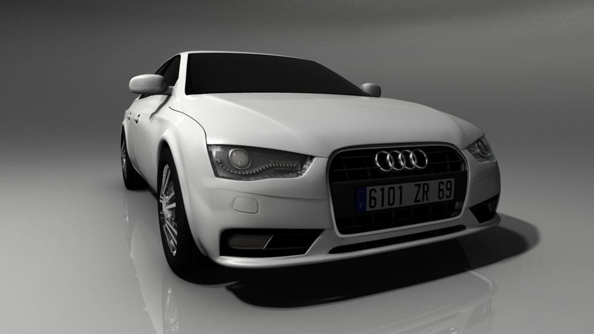 Audi a4 car modeling 3d modeling sport Vehicle Maya wirefame seb dus sebastien dusart voiture