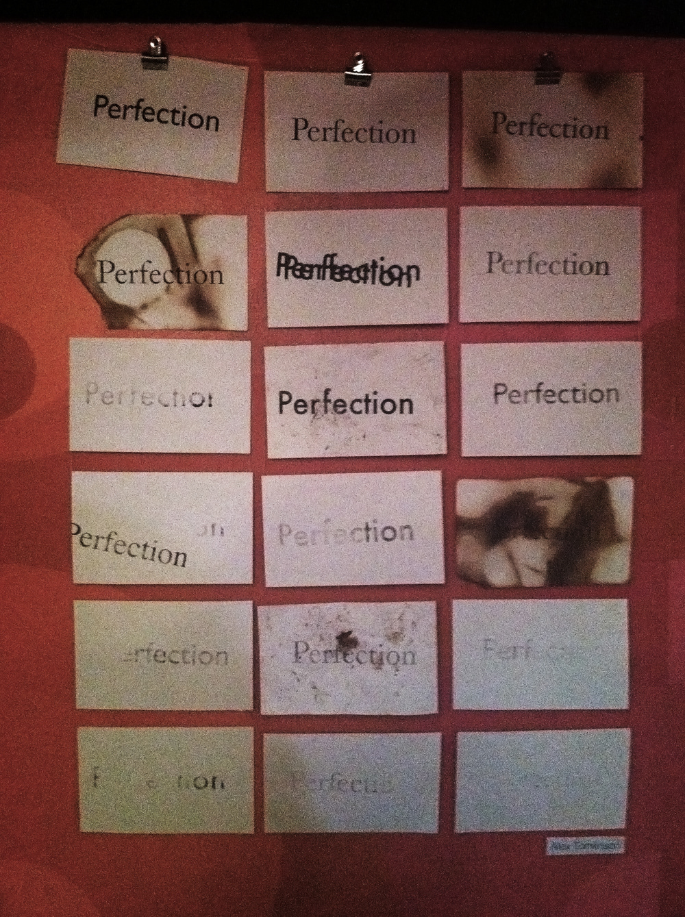 poster Exhibition  imperfection perfection postcard Screenprinting