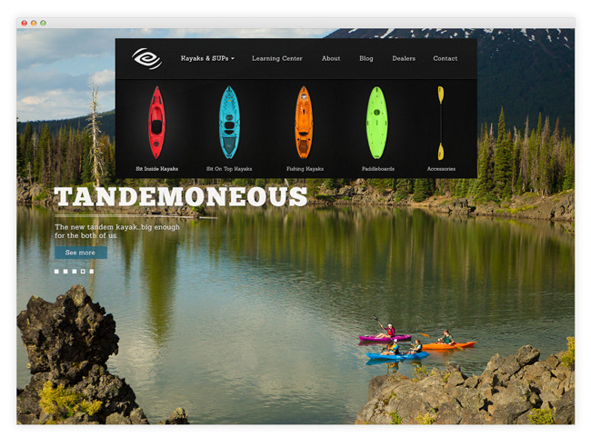 Kayaks Web site