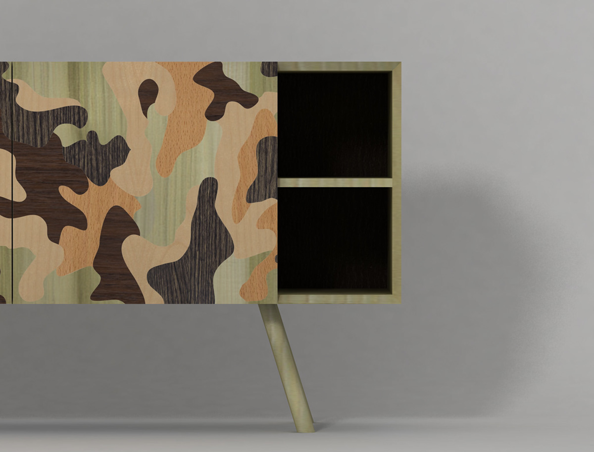 camouflage furniture luxury design guerrilla dokclab gismondi codice a barre