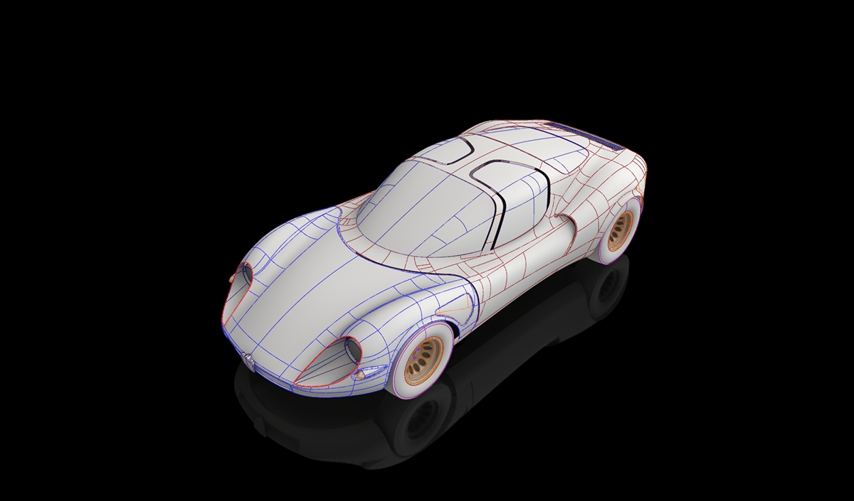 car 33 Stradale alfa romeo Alias automotive   automobile sport modeling Autodesk