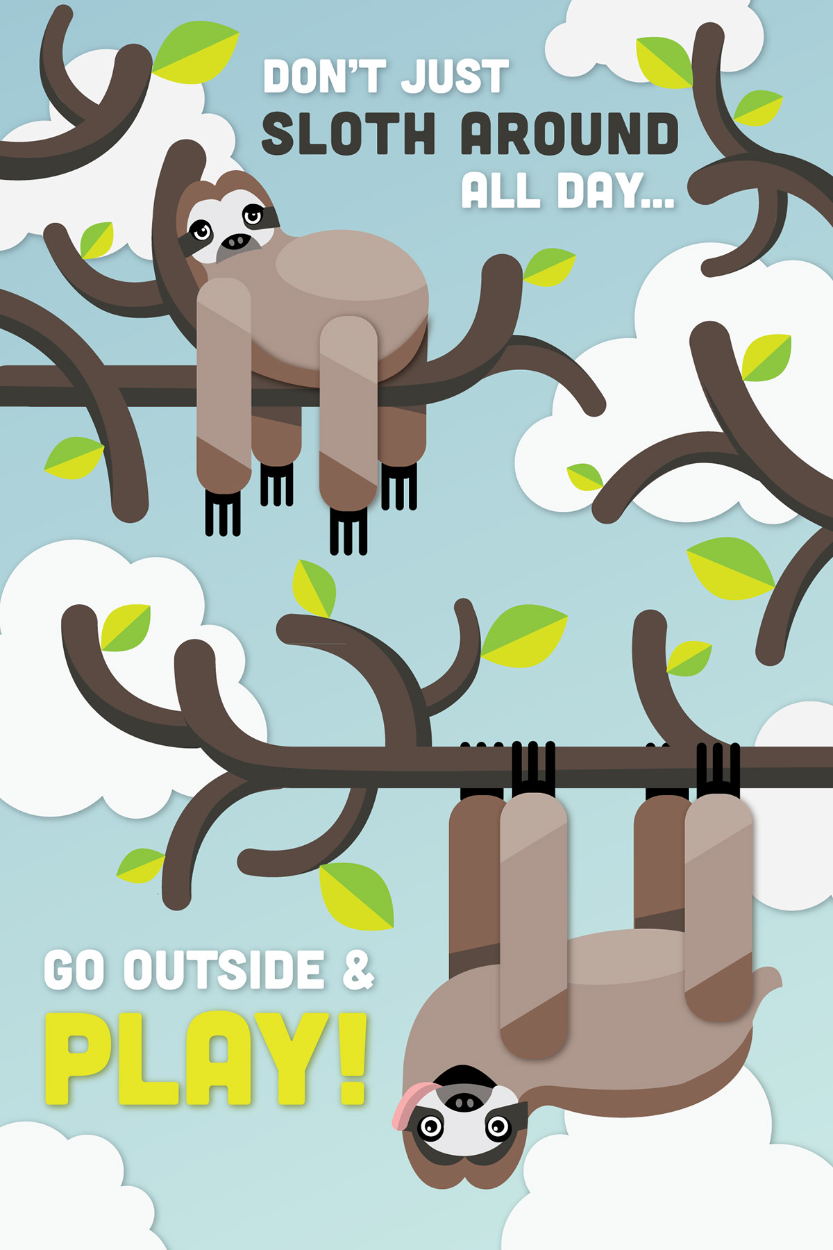 play modular Youthful sloths cubano Fun super duper poster