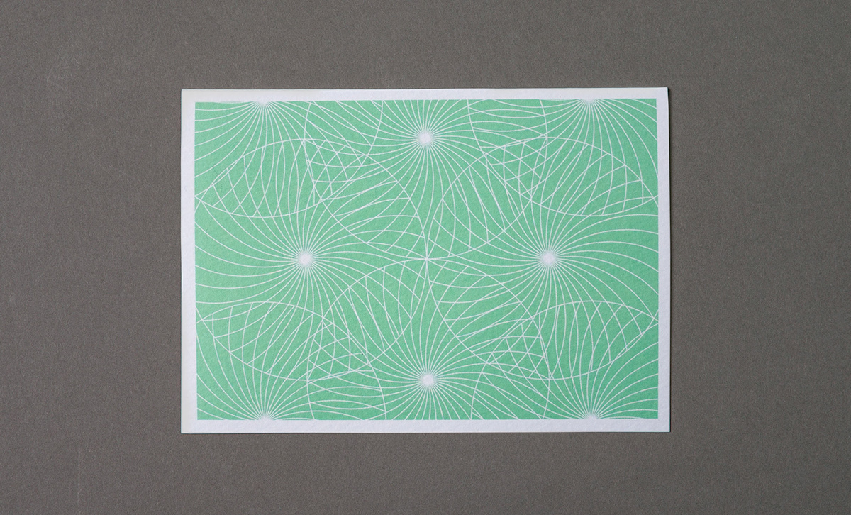 gift card  print  card  geometric  shapes White pastel line border uncoated textural