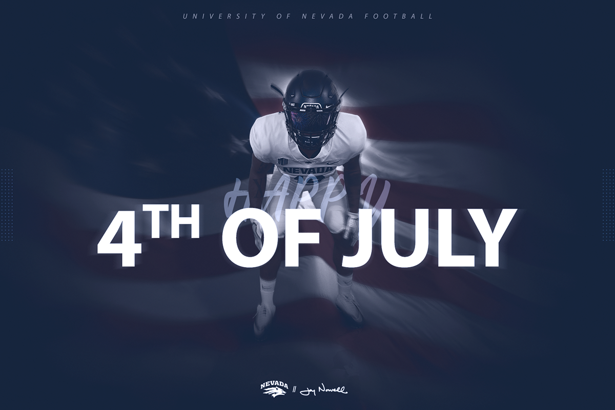 4th of July nevada Nevada football SMSports graphic design  unr college football