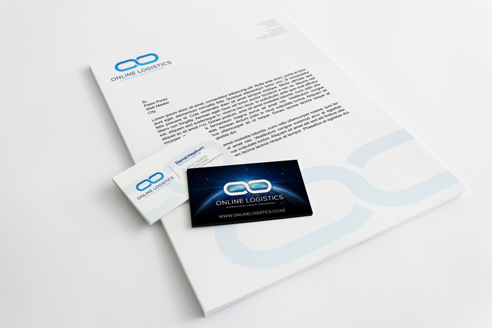 Logistics brand letter head business card Business Cards marketing   stationary card business New Zealand