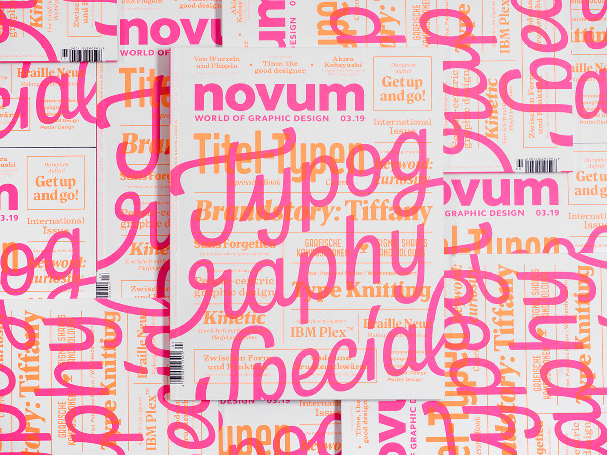 lettering typeknitting fonts neon colors visual identities branding  magazine