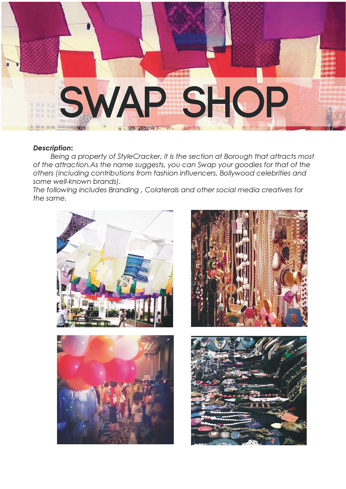 swapshop popup show fashionshow Bollywood MUMBAI graphics illustrations