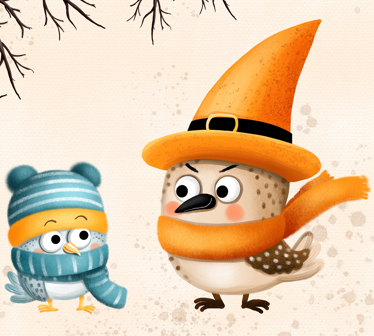 autumn Character design  children illustration cute ghost Halloween pumpkin witch stickers