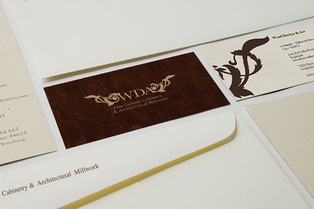 Log Design marketing   business card wood Victorian Classic Style luxury