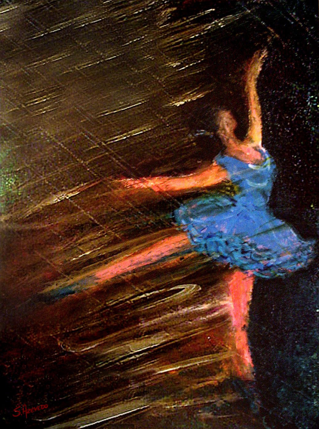 acrylic painting ballet ballerina Expressionism