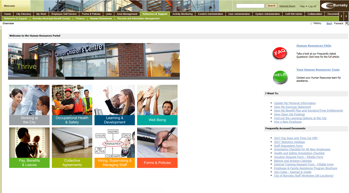 burnaby portal SAP Website