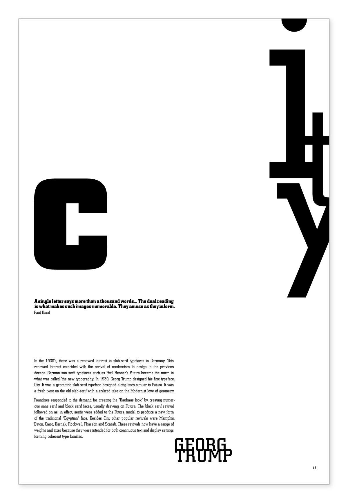 type design ohio univesity type font page layout history city chicago aiga AIGA Chicago Student work foundation letters structure exploration