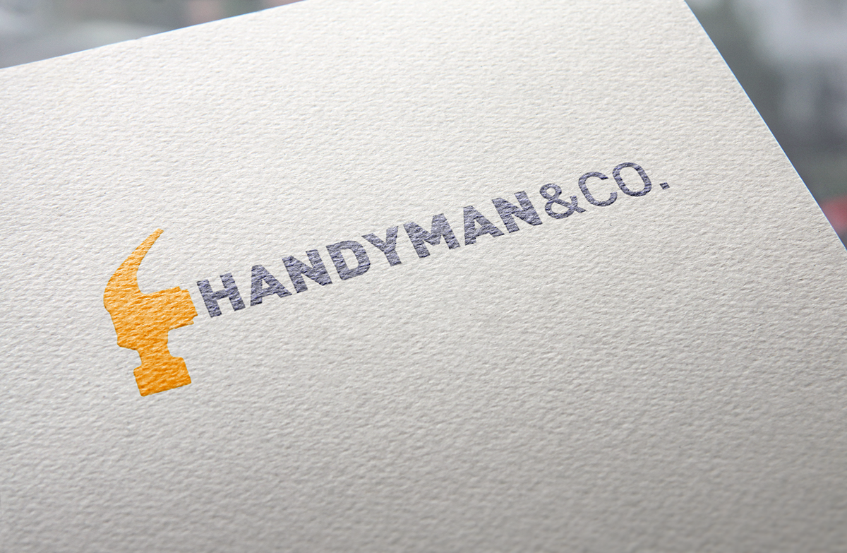 logo design handyman company hammer
