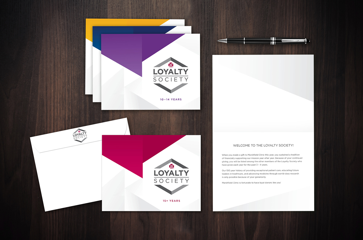 loyalty society cards envelope gradation geometric prism