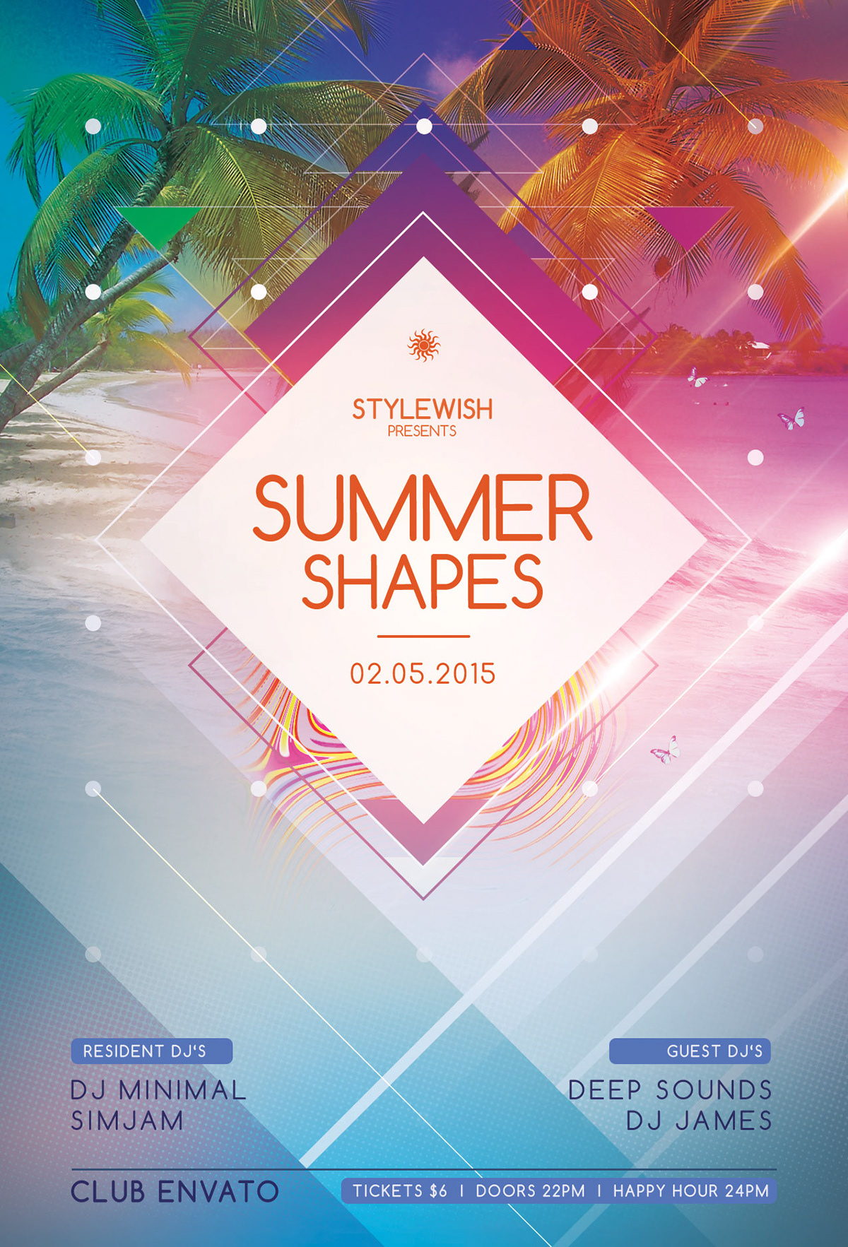 flyer geometric poster template abstract shapes geometry psd download photoshop
