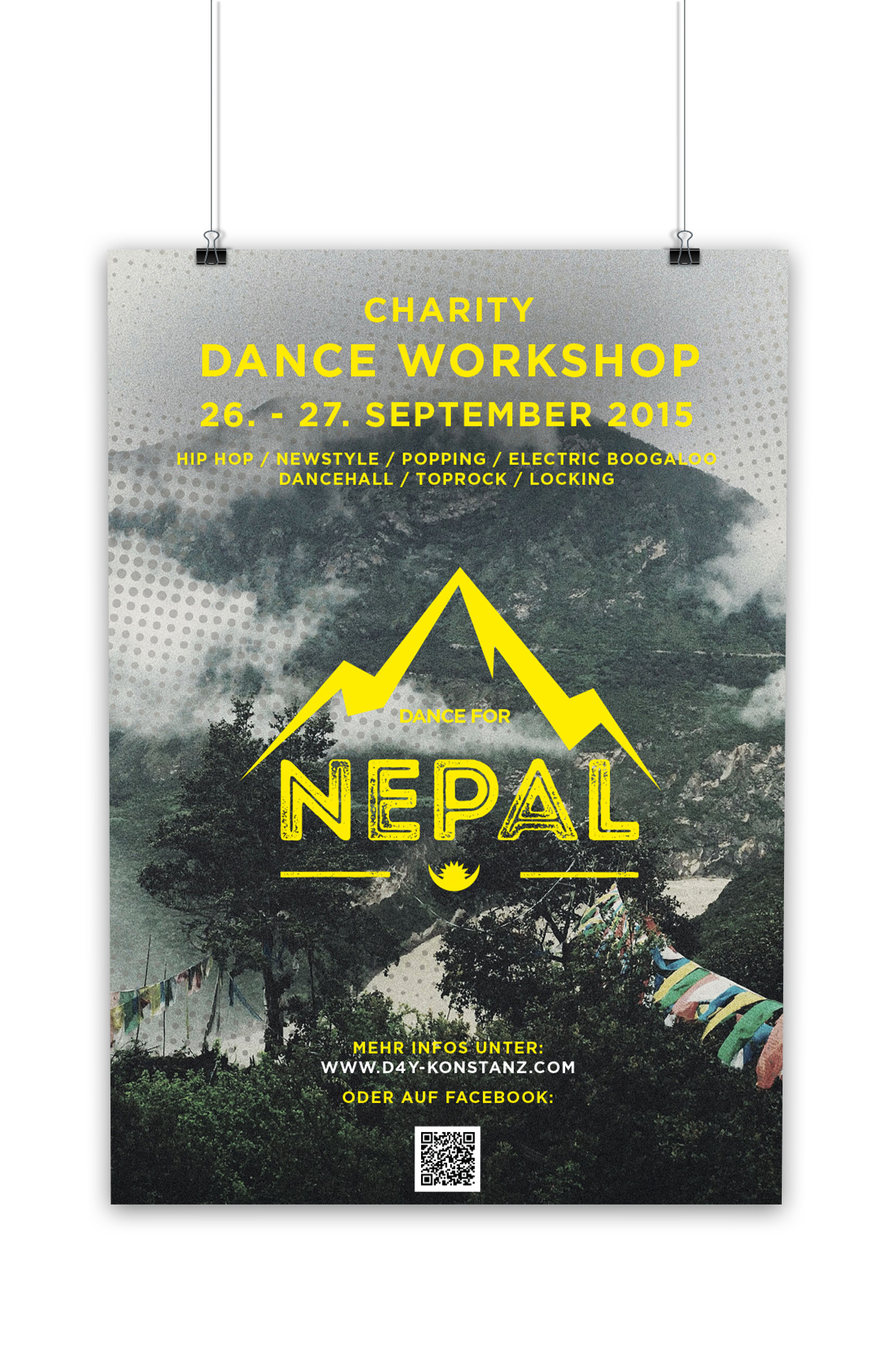 flyer poster plakat DANCE   nepal germany logo logodesign