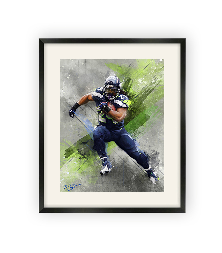 football sports sports art digital painting seattle Seahawks nfl