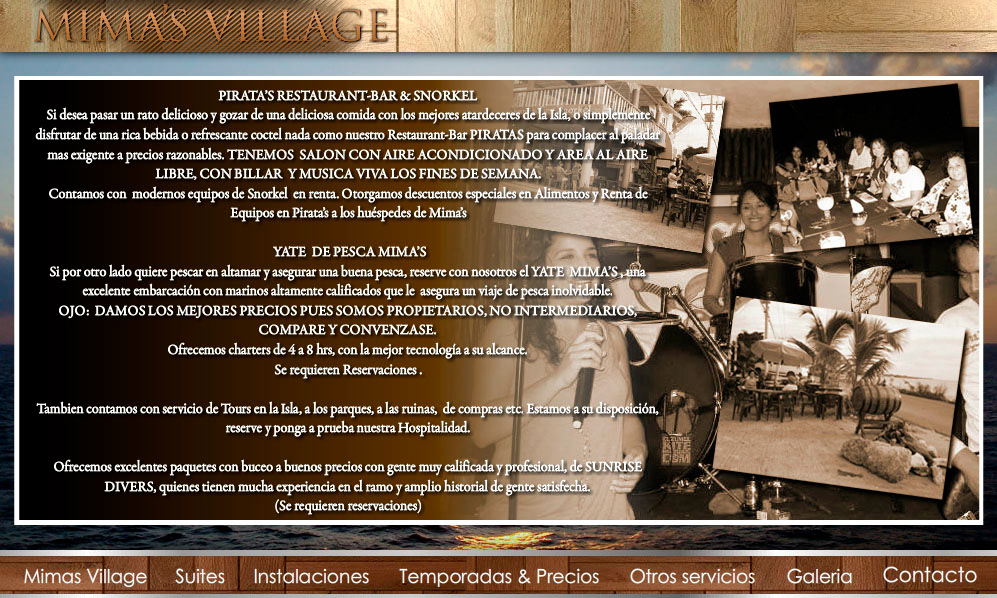 Diseño web desarrollo web Multimedia  mimas village cozumel