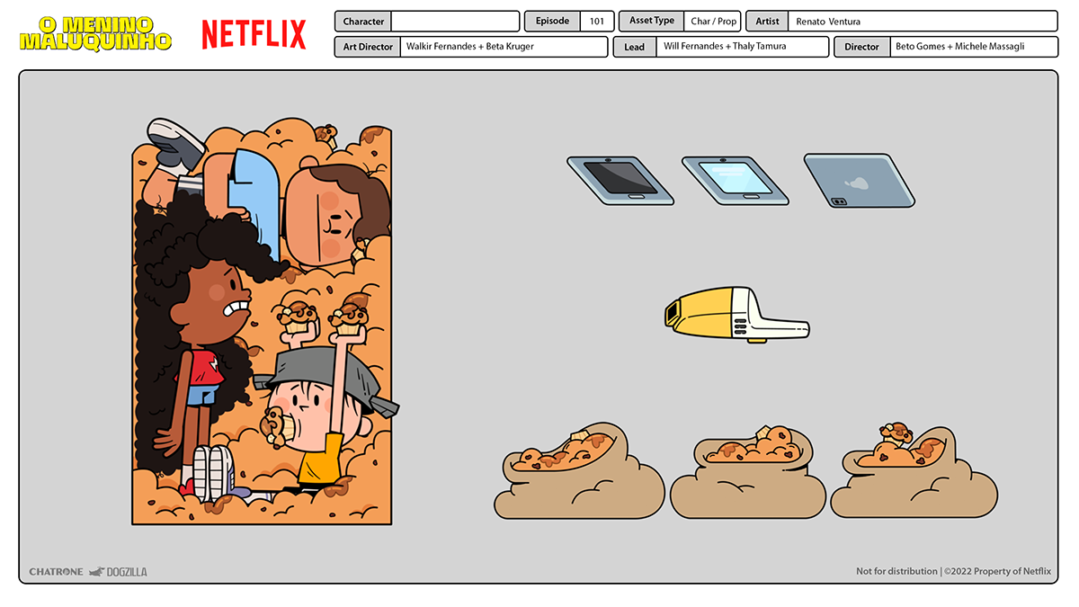 menino maluquinho Netflix concept art Prop Design props Character design  digital illustration toon boom