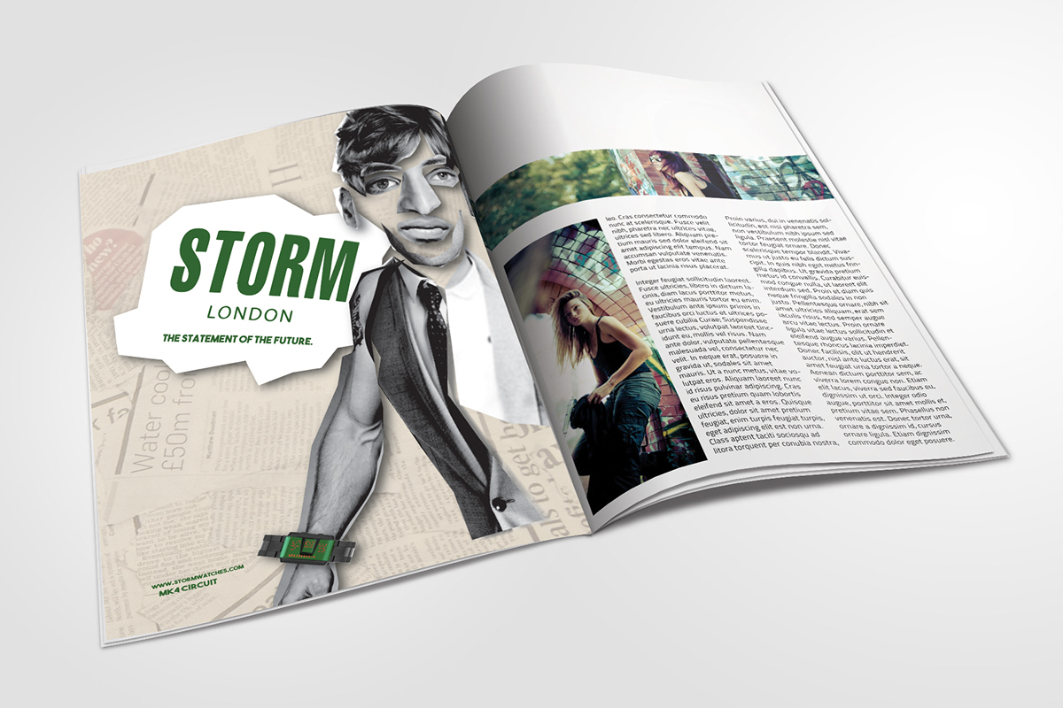 storm Watches student SCAD print campaign London