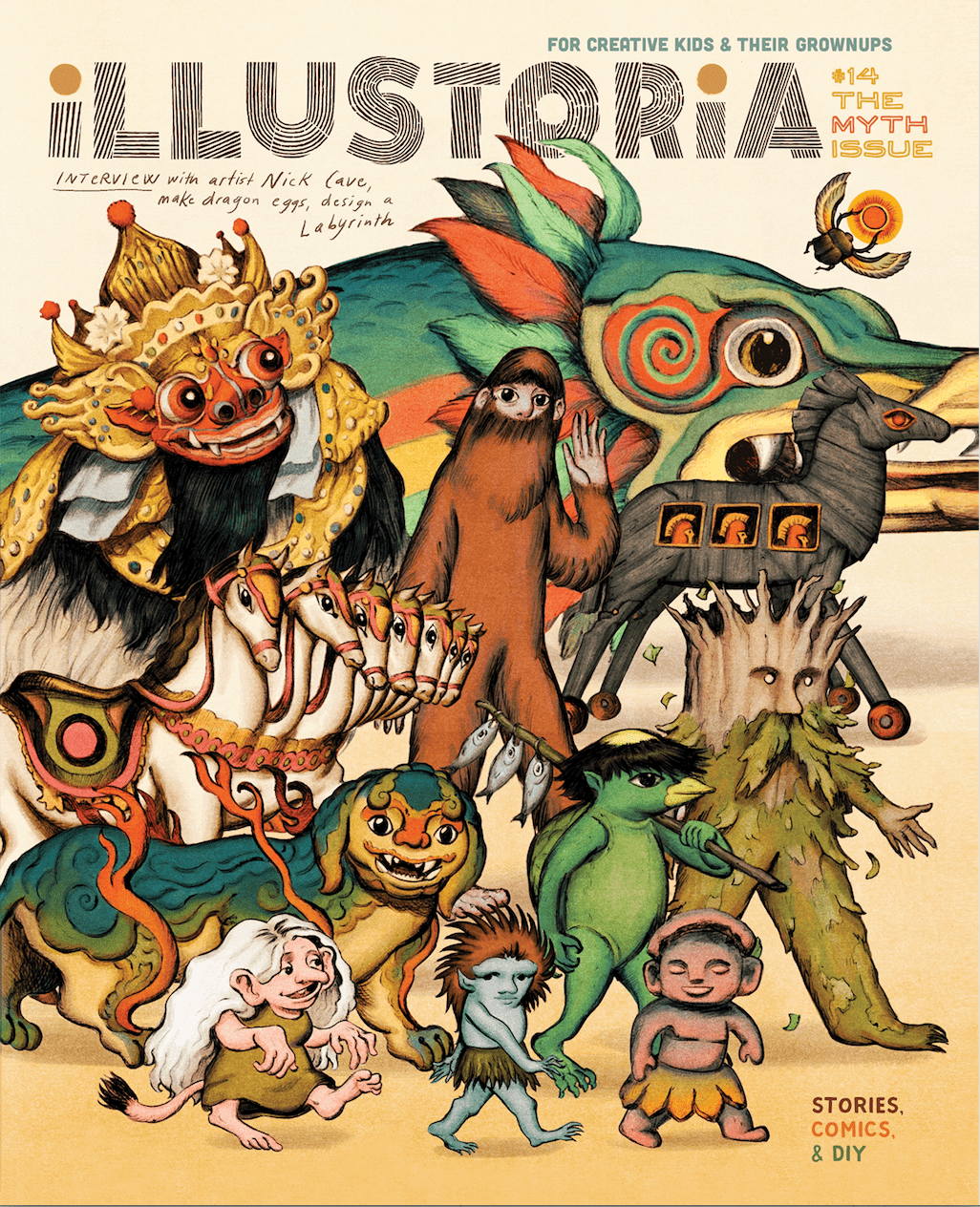 cover Drawing  editorial illustoria ILLUSTRATION  julie Benbassat magazine myth mythology