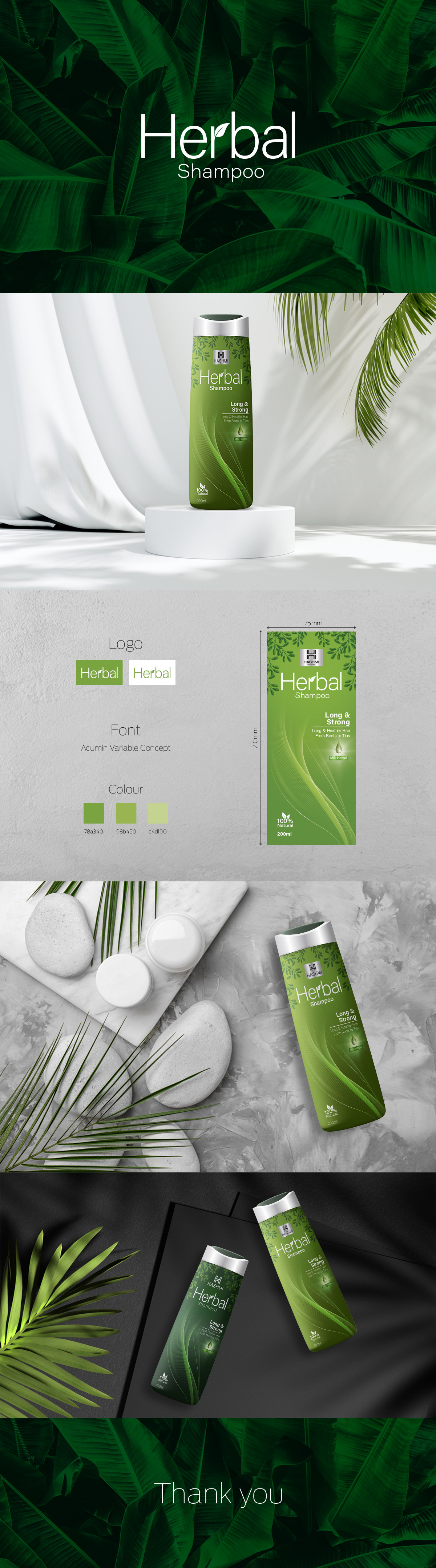 design herbal herbal shampoo Packaging shampoo shampoo bottle
