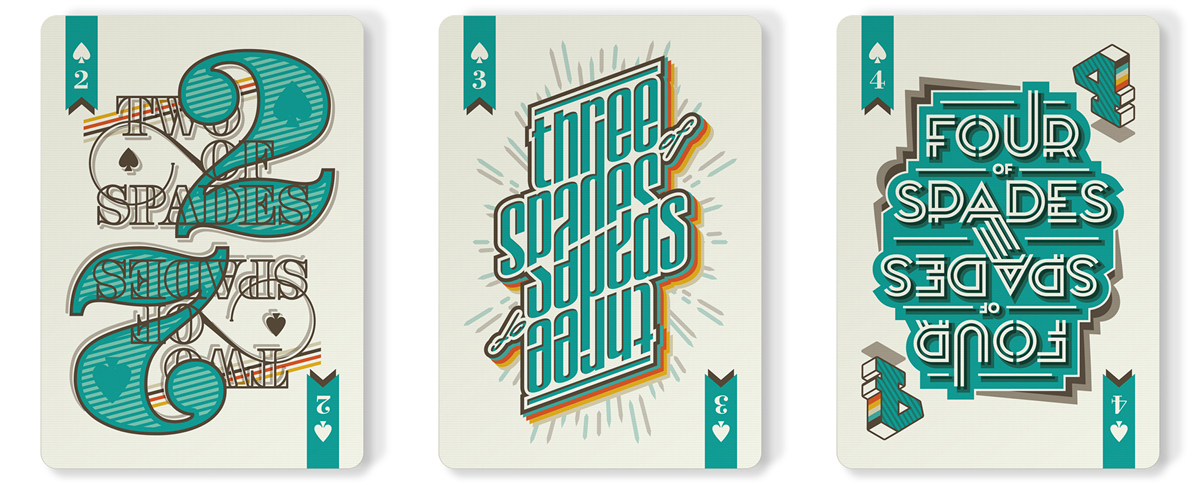 furkan şener Art of play Playing Cards typography   A Typographers Deck design graphic design  type typographer sexy