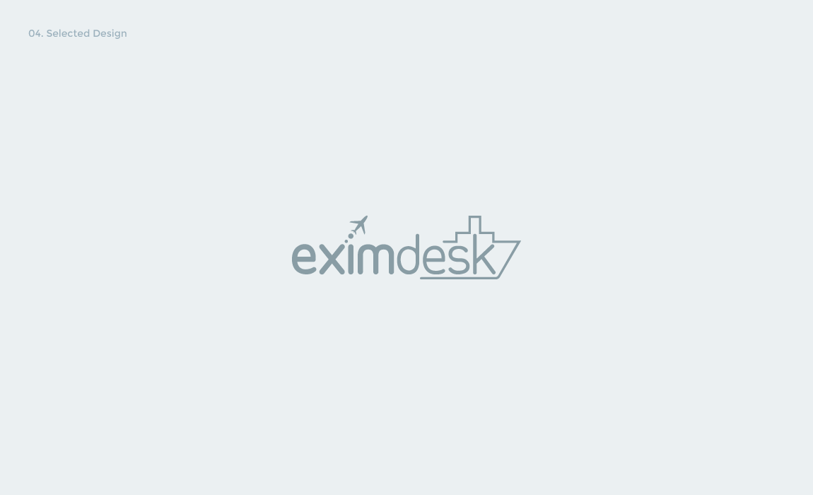brand identity design Logo Design exim desk Startup bangalore Export/Import export Import SAAS