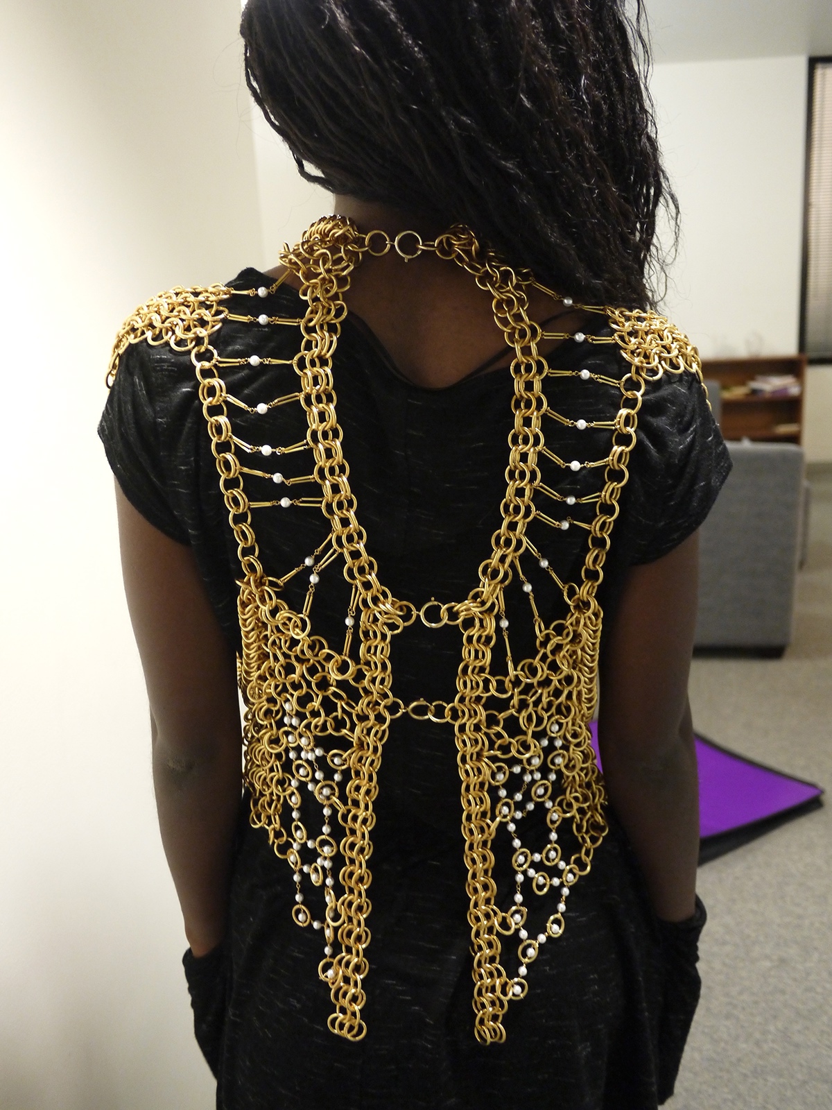 shirt couture chainmail gold ostentatious