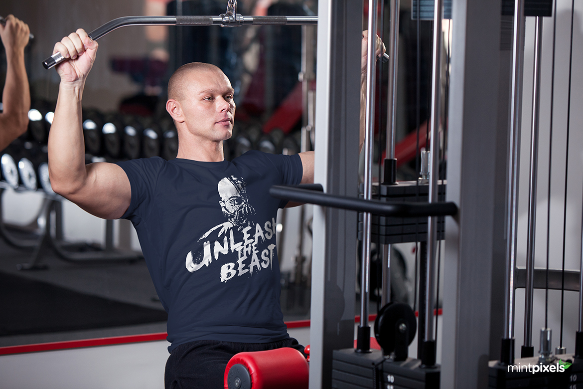apparel tshirt t-shirt Mockup mock-up male boy man fitness sport gym muscles FIT Health tee