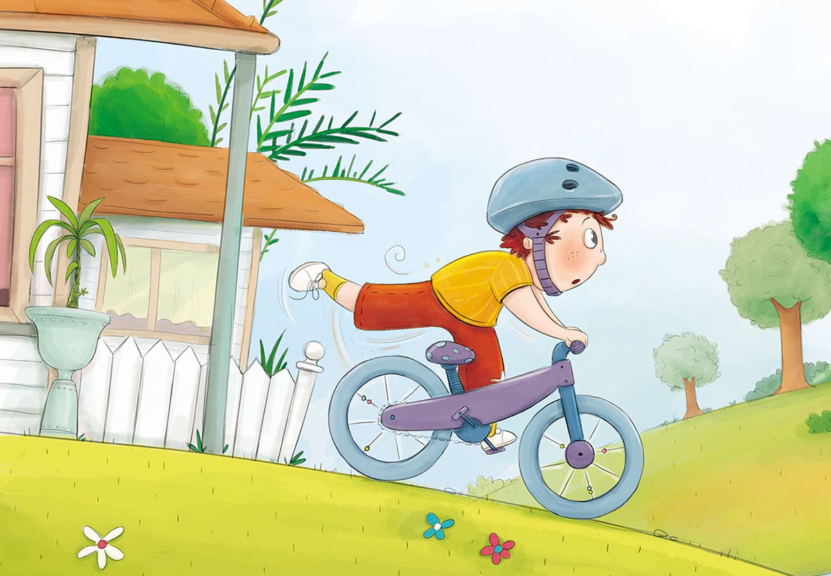 Picture book children's book granny Bike Bicycle kids book race