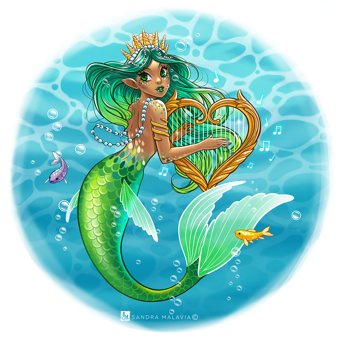 Digital Art  ILLUSTRATION  mermaid mermaids mermaids illustration sirenas
