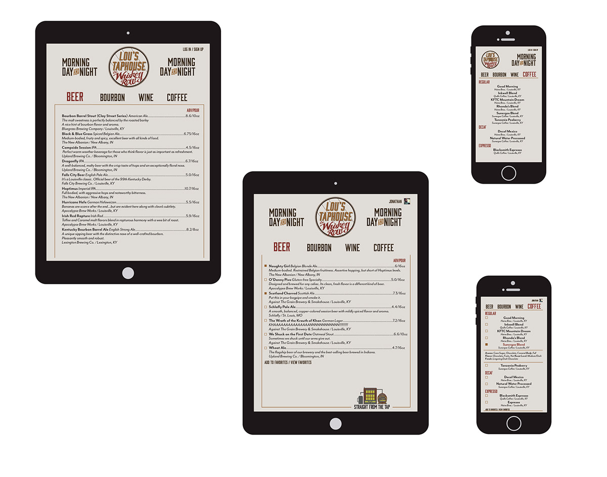 apps menu restaurant