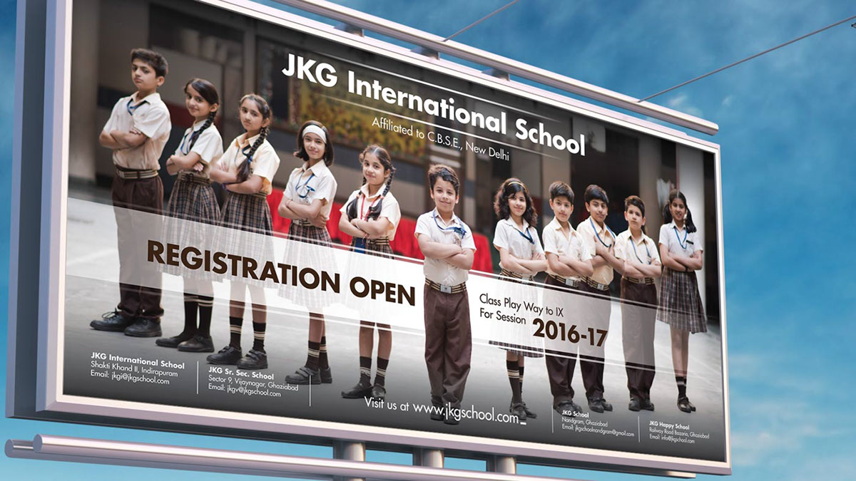 pole banners banners branding  JKG Schools school photography