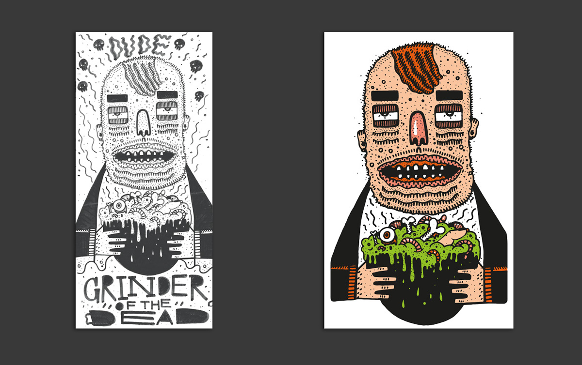Character design  grotesque Character print