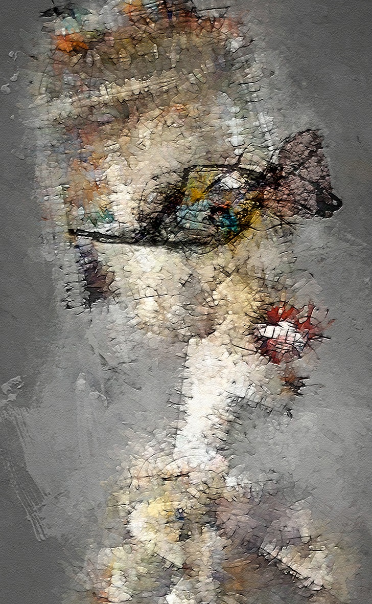 photomanipulation collage abstract color digital painting portrait fine art