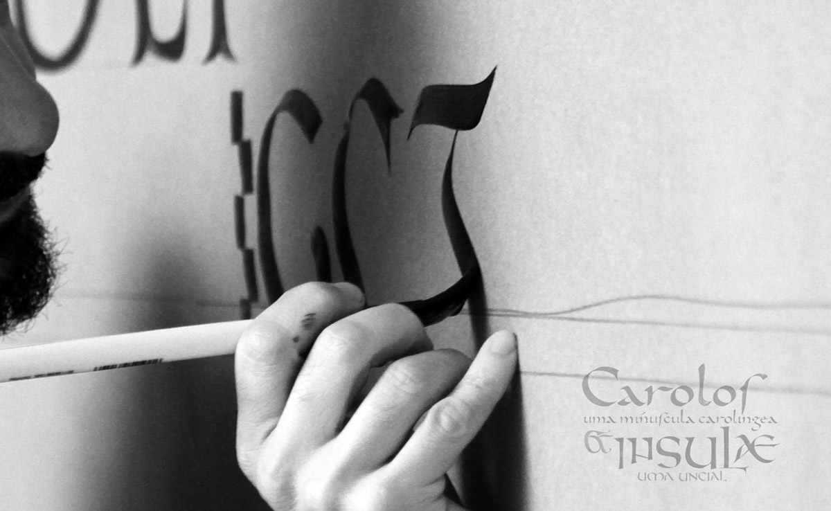Calligrahy Workshop Cláudio Gil Pintar 2014 Daniel Leitão Photos uncial script Carolingean Script Teaching calligraphy Learning calligraphy
