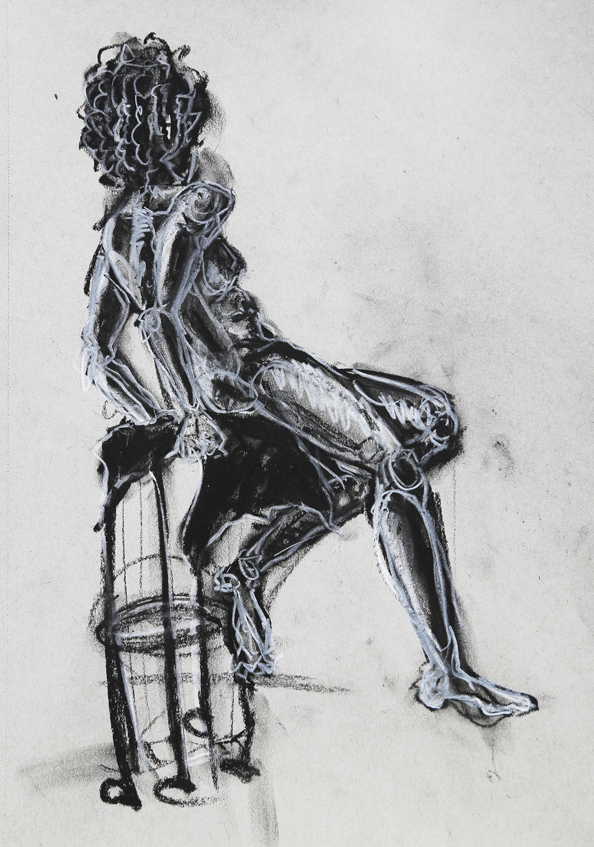 life drawing models charcoal reference