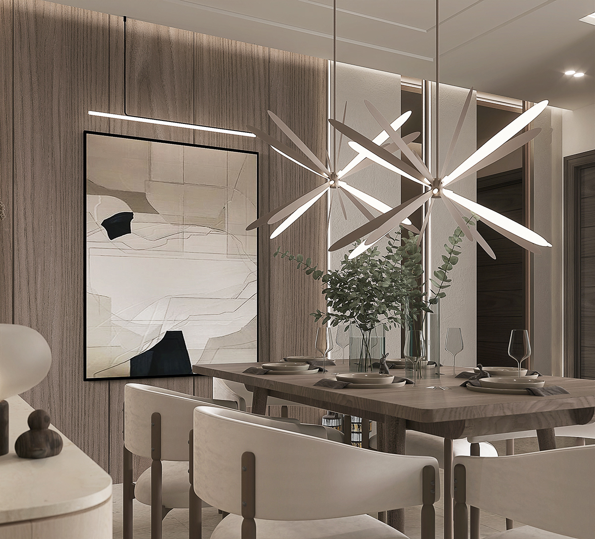 interior design  Bohemian Style visualization 3D corona CGI archviz Render living room boho style