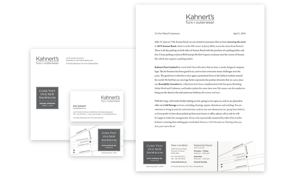 Karst Kahnert Kahnerts Fur furrier furs Retail Kahnert's logo store Adobe Portfolio
