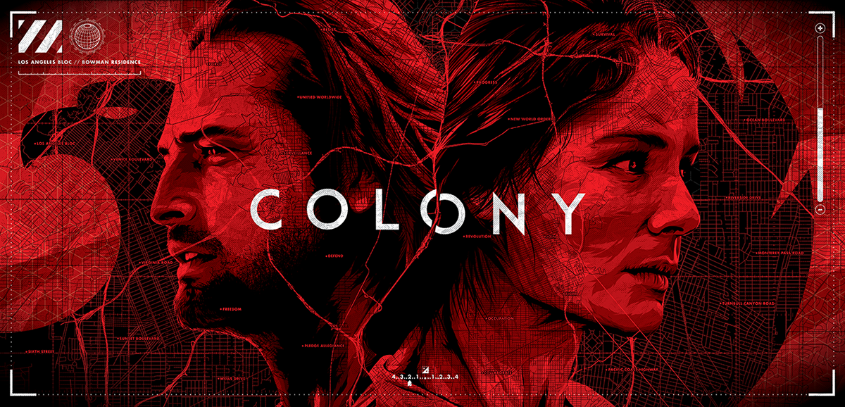 colony tv television Advertising  posters alien maps branding  digital marketing