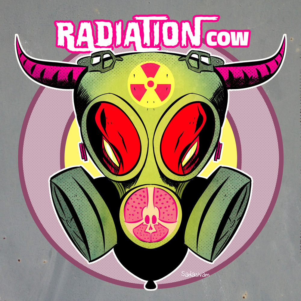cow Armageddon pulp radiation Gasmask scary as hell