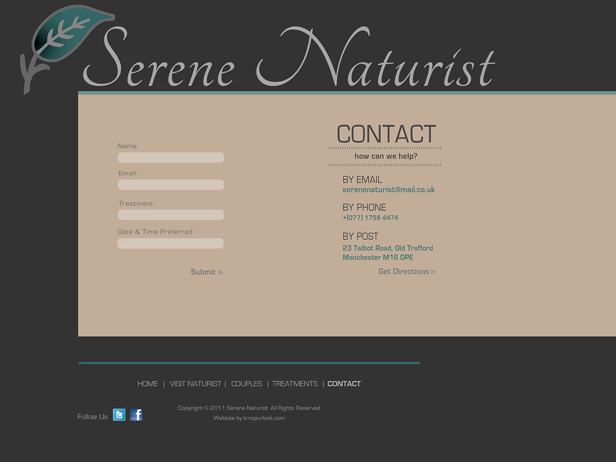Website Website Design serene naturist 