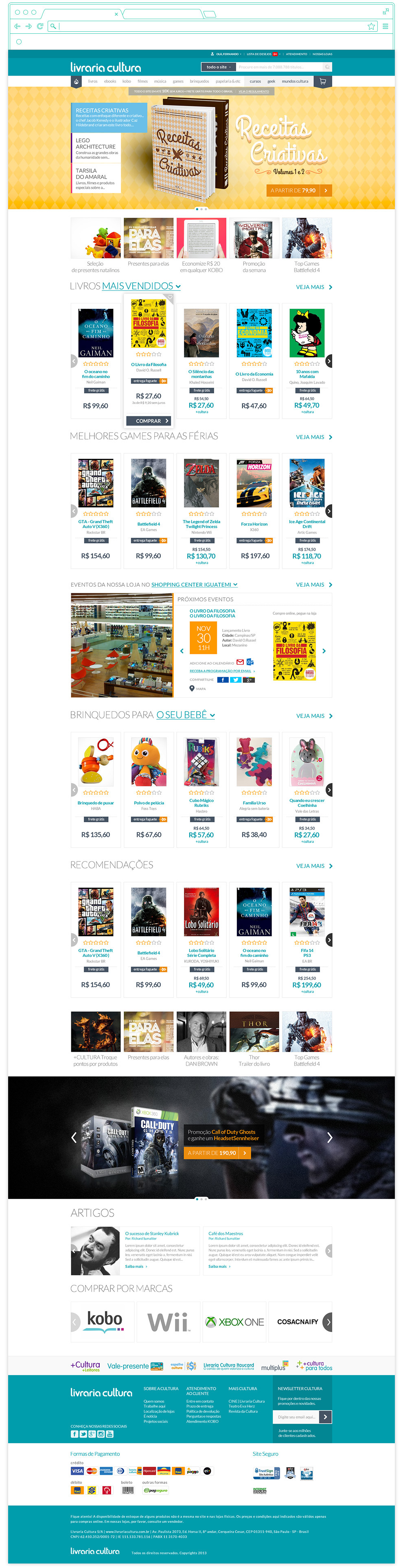 Bookstore Livraria Cultura UI ux e-commerce iconography arte redesign book ebook Editora Livro LIVROS autores