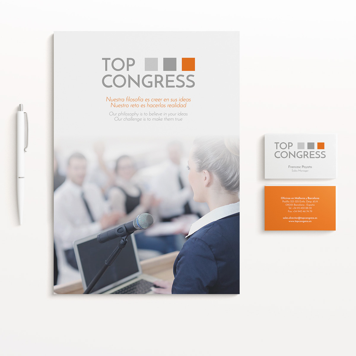 Adobe Portfolio logo corporate brochure RESTYLING graphic design orange squares