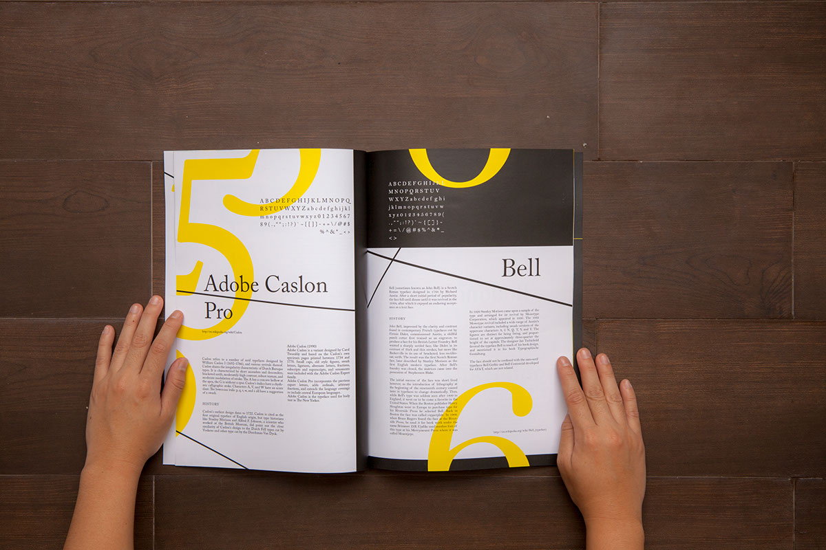 Layout book serif font