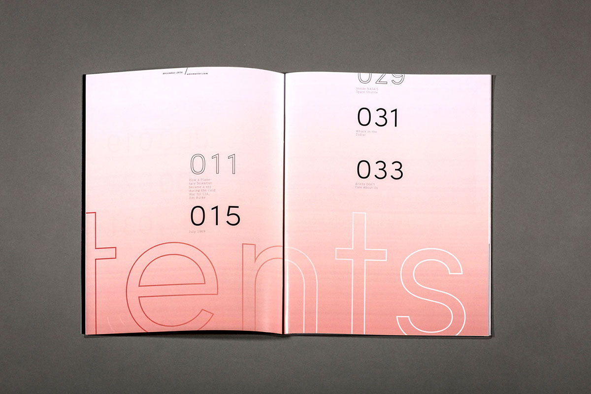 magazine print editorial typography   Space 