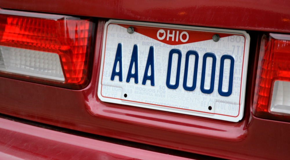 ohio license plate