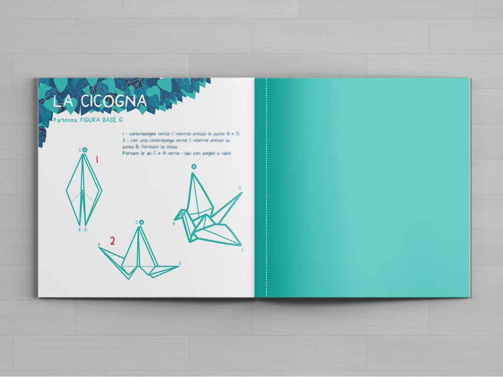 origami  book ILLUSTRATION  InDesign jungle design art Guide